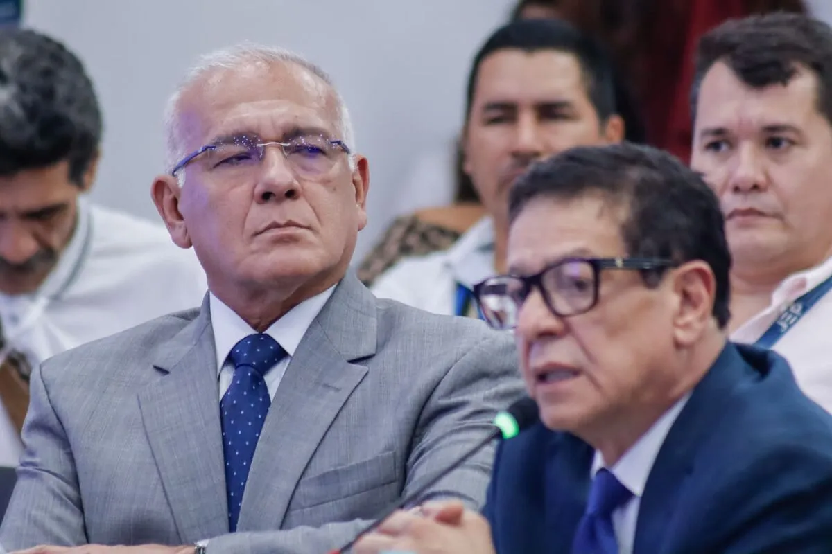 El coronel (r) Publio Hernán Mejía Gutiérrez durante una de las audiencias del juicio adversarial transicional en Valledupar.