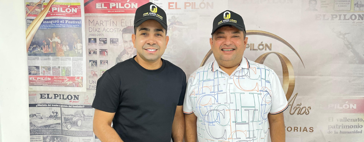 José Jorge Oñate y Carlos Mario Ramírez visitaron EL PILÓN. FOTO: JESÚS OCHOA/EL PILÓN.