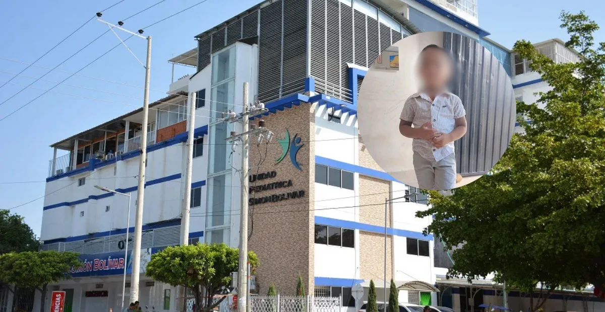 El menor fue trasladado a la Clínica Pediátrica Simón Bolívar, donde los médicos confirmaron que había llegado sin signos vitales tras el accidente por inmersión. Foto: cortesía.