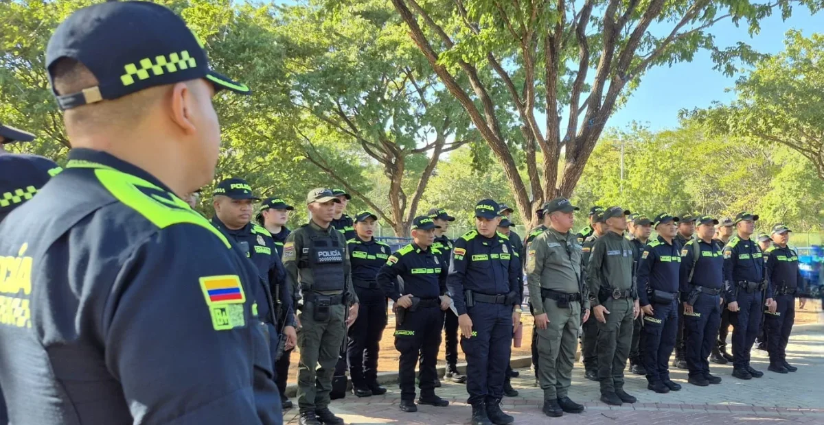 La Policía Metropolitana de Valledupar activó un dispositivo especial de seguridad integrado por más de 800 uniformados. Foto: Policía. 