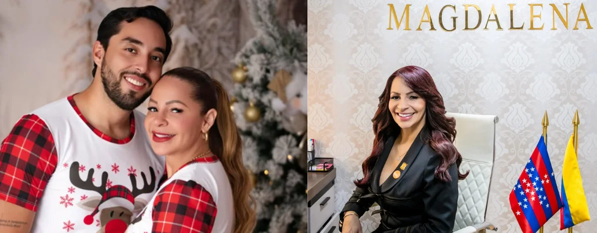 Javier Matta e Ingrid Aguirre en Navidad. FOTO: REDES SOCIALES.