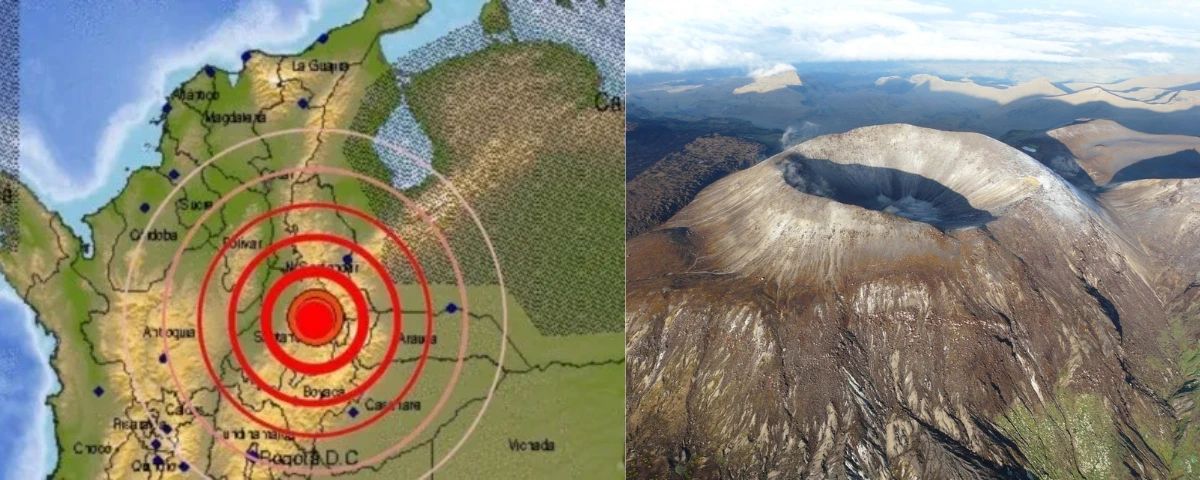 Epicentro del sismo en Los Santos Santander