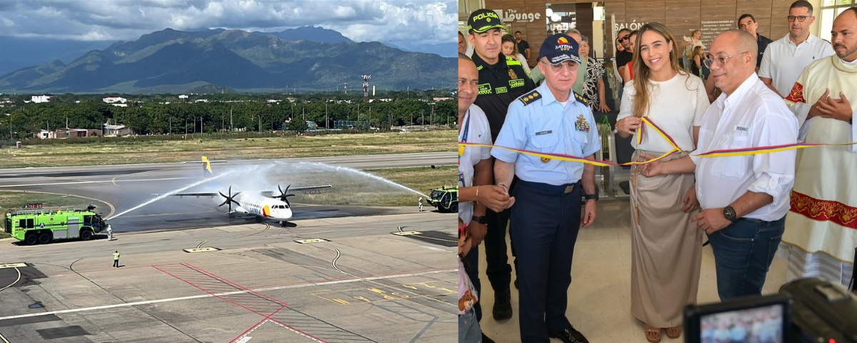 Con vuelo inaugural, Satena estrenó la ruta Valledupar–Barranquilla