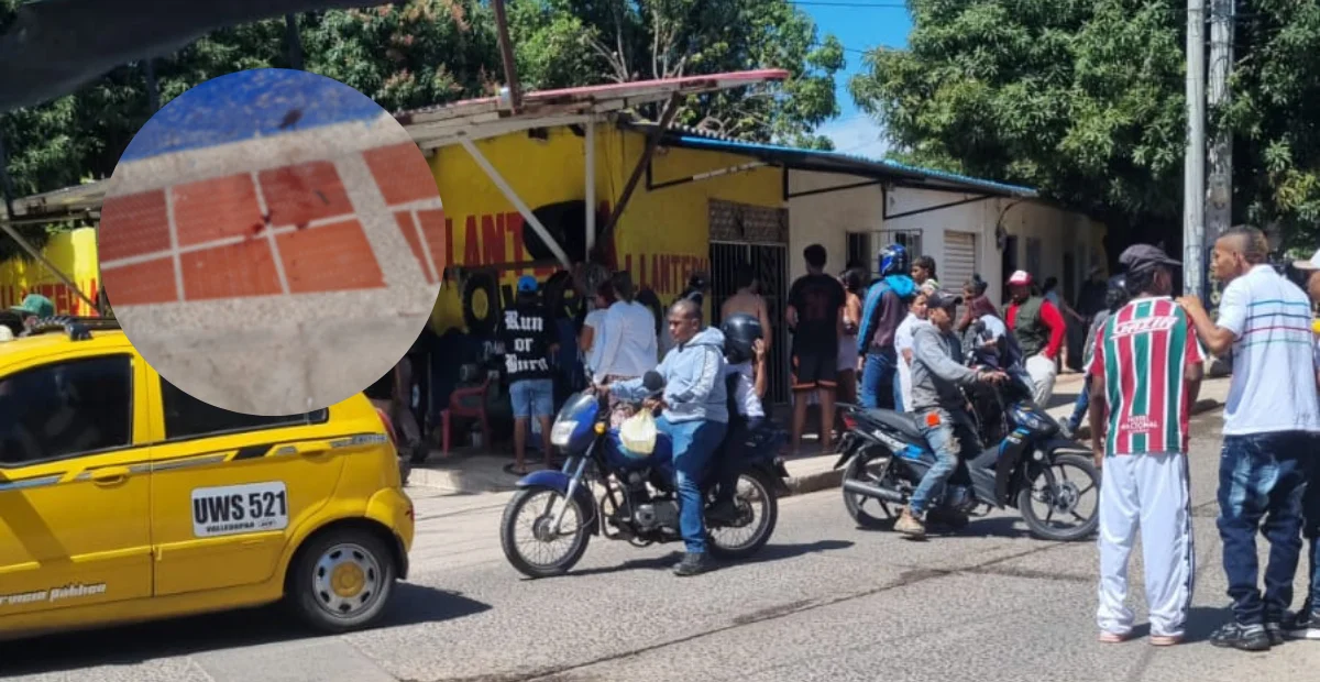 En el barrio La Nevada en Valledupar, un padre y su hijo adolescente resultaron heridos tras un ataque sicarial. Foto: cortesía.
