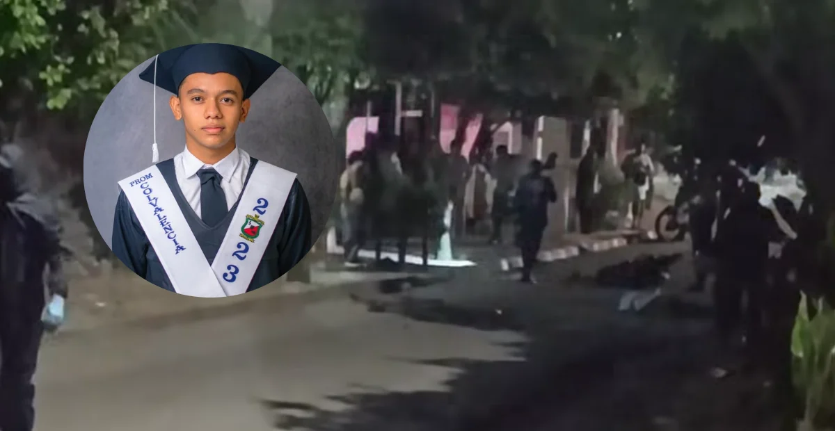 Autoridades realizaron los actos correspondientes en el barrio San Roque, donde un joven de 19 años falleció tras un accidente de motocicleta. Foto: cortesía. 