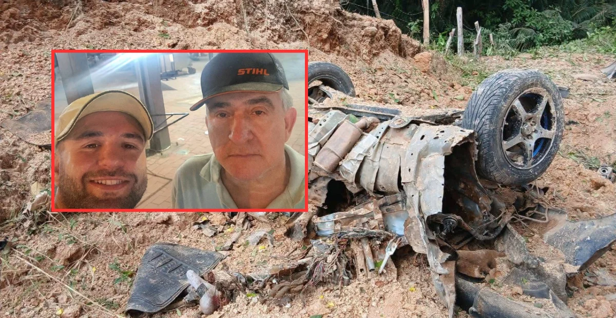 La explosión cobró la vida de dos personas, identificadas como Óscar Arévalo y su hijo Juan Diego Arévalo, ambos oriundos del municipio de Ocaña, Norte de Santander. Foto: cortesía.