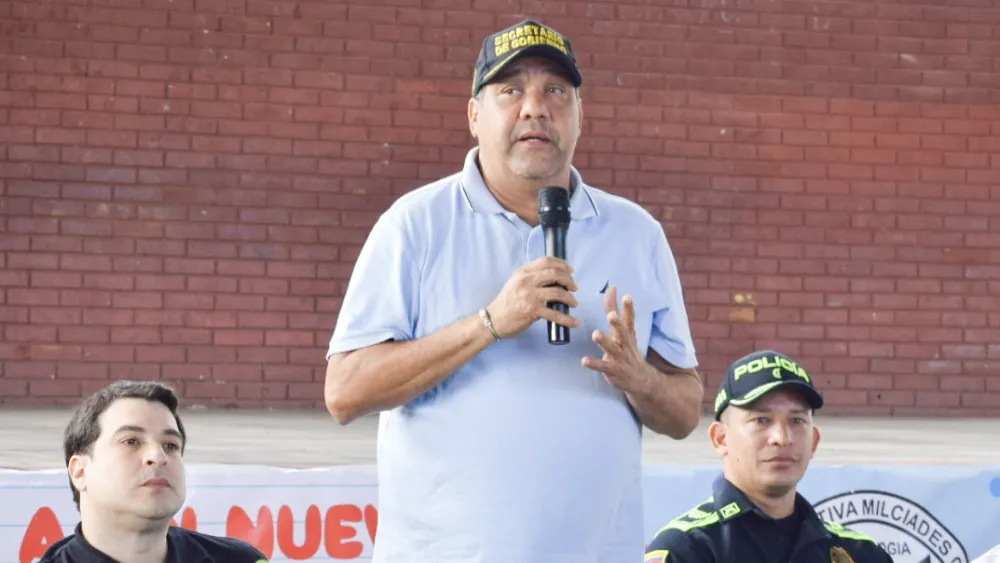 El secretario de Gobierno de Valledupar, Félix Valera, le envió un mensaje a la comunidad educativa. Foto: Said Armenta.