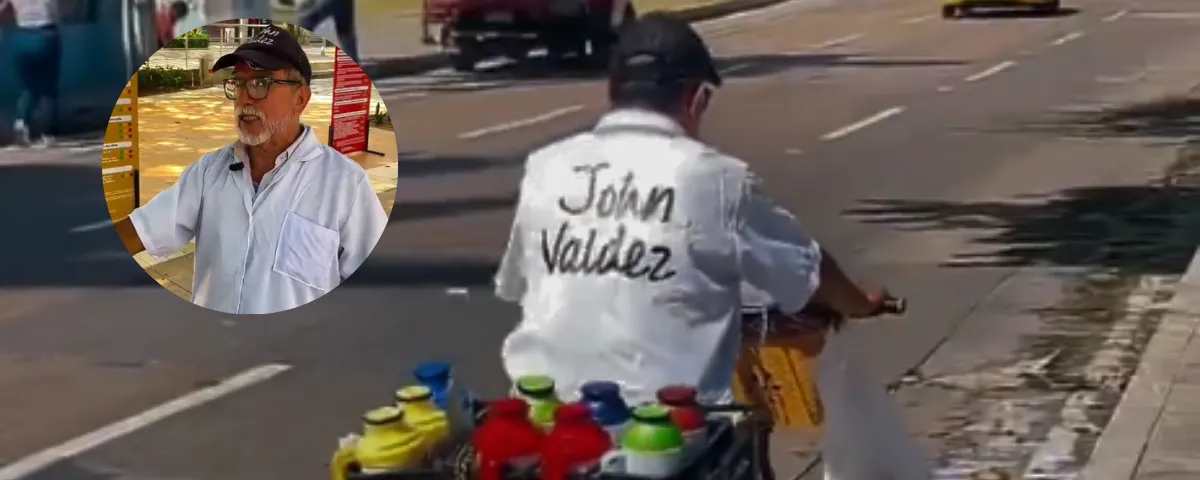 Jhon Valdez recorre las calles de Barranquilla en su bicicleta vendiendo café artesanal, una historia de resiliencia que se volvió viral en redes sociales.