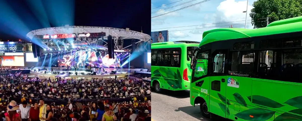 Rutas del SIVA se extenderán hasta las 10 p.m. para facilitar el acceso al concierto por los 476 años de Valledupar.