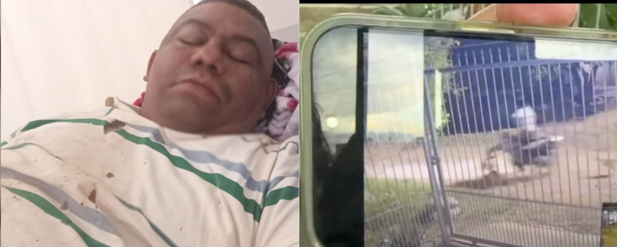 César Ahumada; a la derecha el video del accidente.