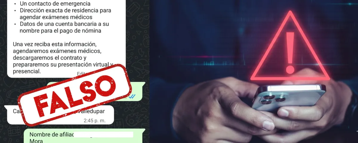 Alertan por mensajes falsos de empleo que suplantan a Comfacesar en Valledupar