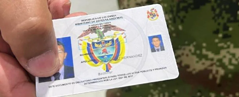 Imagen de referencia de la libreta militar. Foto: Ejército Nacional