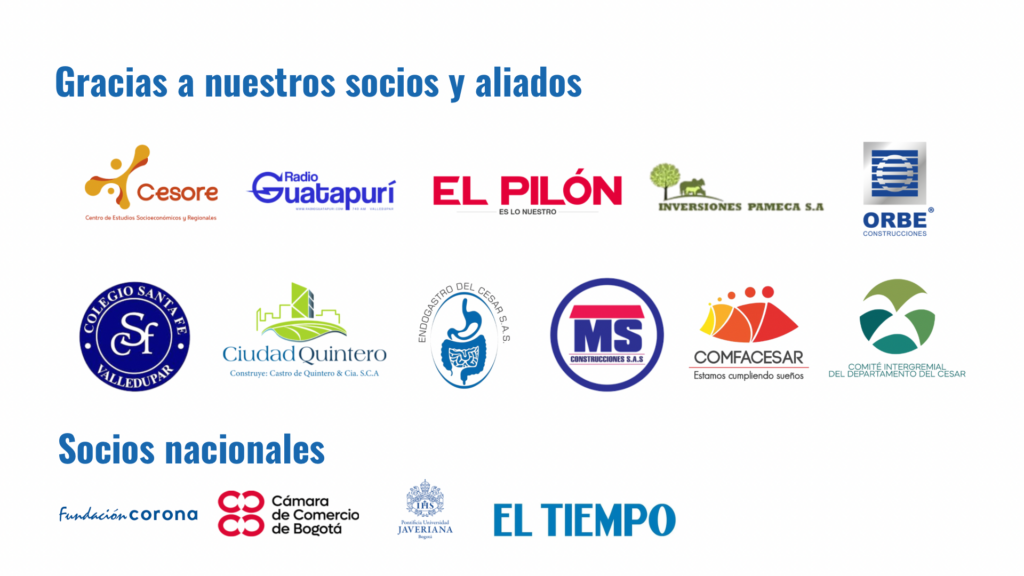 Socios y aliados del programa Valledupar Como Vamos.