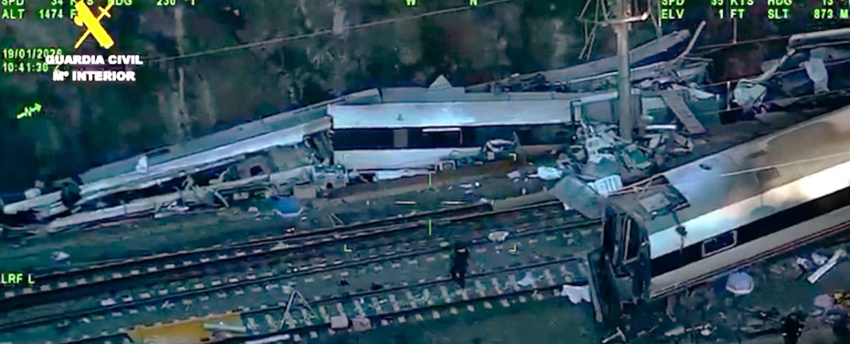 Choque de dos trenes en España.