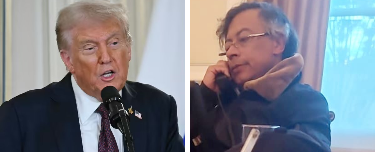 Presidente de Estados Unidos, Donal Trump, y presidente de Colombia, Gustavo Petro. Foto: Redes sociales