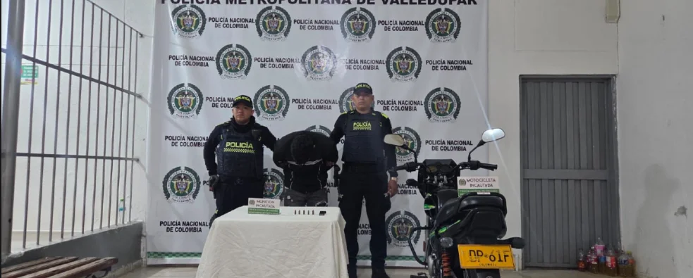 El capturado, identificado como Junior Palomino Martínez, de 22 años.