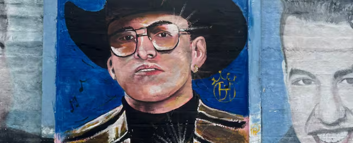 Mural de Yeison Jiménez, al lado del de Martín Elías.