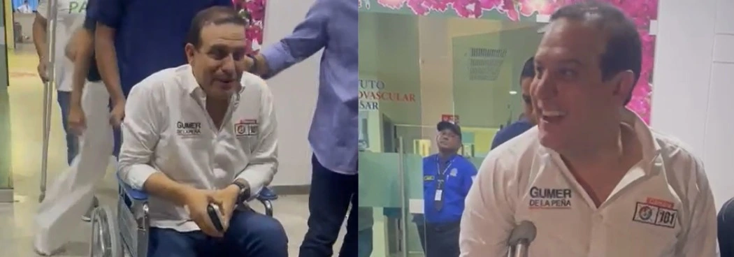 De La Peña fue ingresado en la Clínica Cardiovascular de Valledupar.