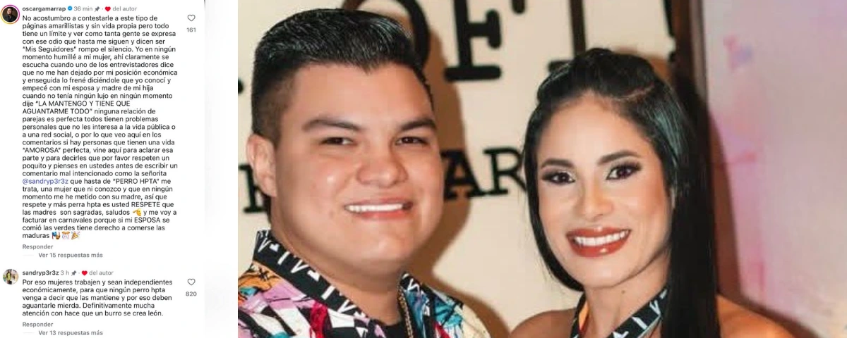 Óscar Gamarra y su esposa Eliana Freyl. FOTO CORTESÍA