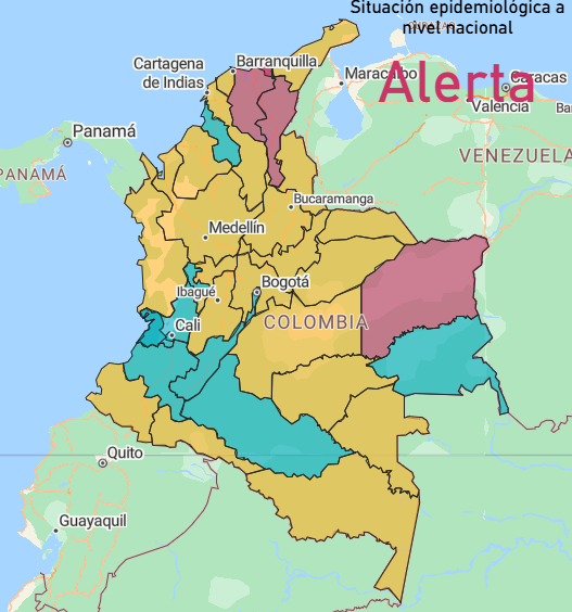 Situación epidemiológica a nivel nacional. Fuente: Sivigila.