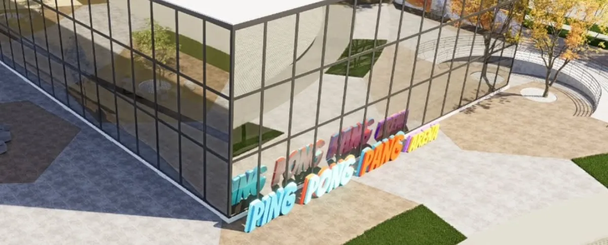 Así se verá la Arena Ping Pong Pang.