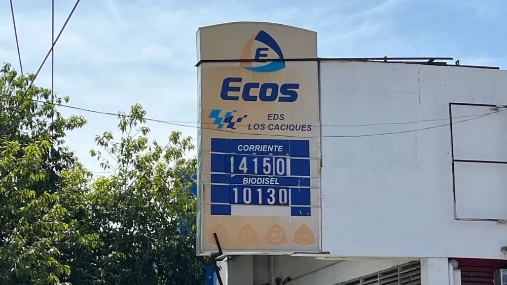 Precio de la gasolina en la EDS Los Caciques.