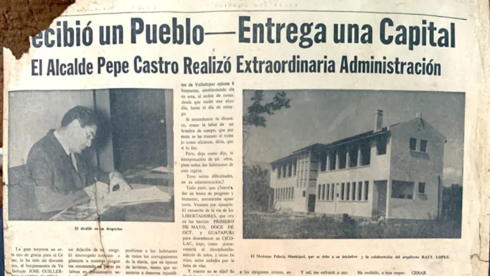 Recorte de prensa donde se destaca su labor.