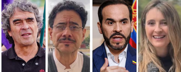 Sergio Fajardo, Iván Cepeda, Abelardo de la Espriella y Paloma Valencia, candidatos a la presidencia de Colombia. Foto: Semana