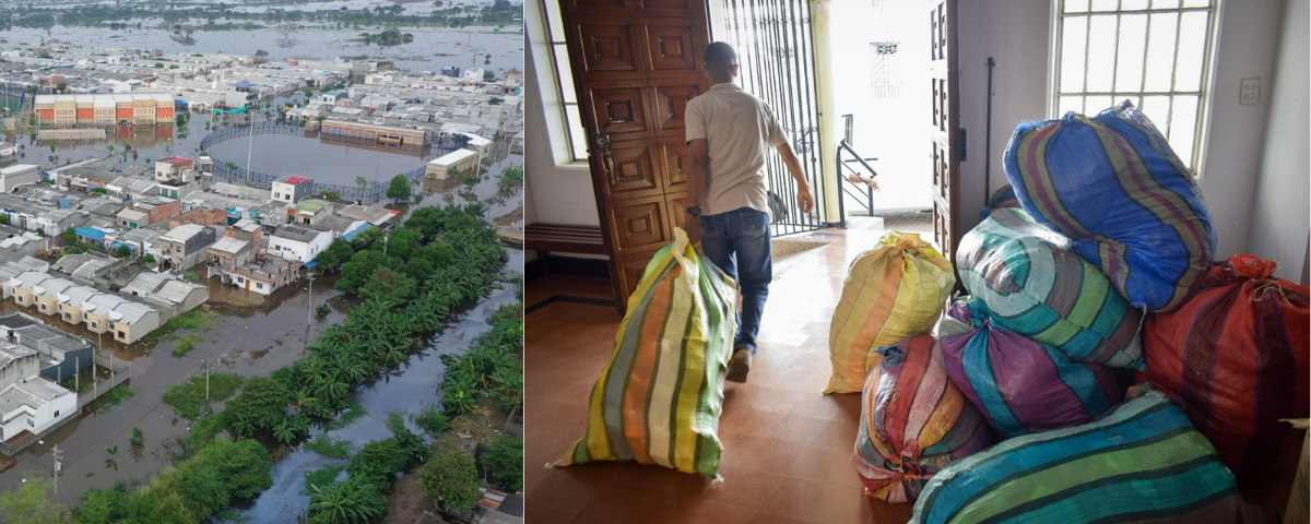 Ayudas humanitarias salen desde la Pastoral Social de Valledupar rumbo a Córdoba, llevando alimentos y elementos de primera necesidad para las familias afectadas por las inundaciones. Foto: Said Armenta.