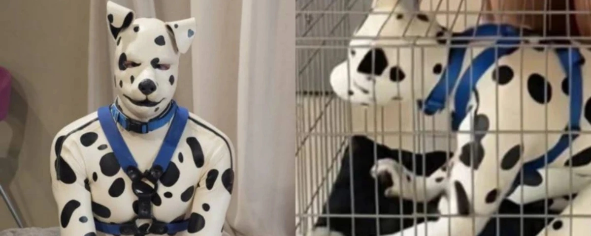 El hombre reside actualmente en Tulum, donde se identifica como un perro de raza dálmata.