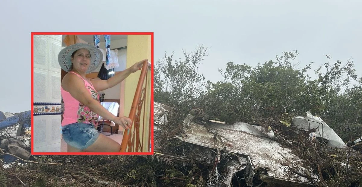 La comerciante del municipio de Río de Oro, sur del Cesar, enfrentó con temor lo que sería su primer vuelo, sin saber que sería el último. Foto: cortesía.