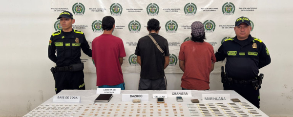 De acuerdo con información oficial, los detenidos estarían vinculados a la distribución de droga en barrios como Villa de Dios, Romero Díaz, Villa Victoria y El Paraíso