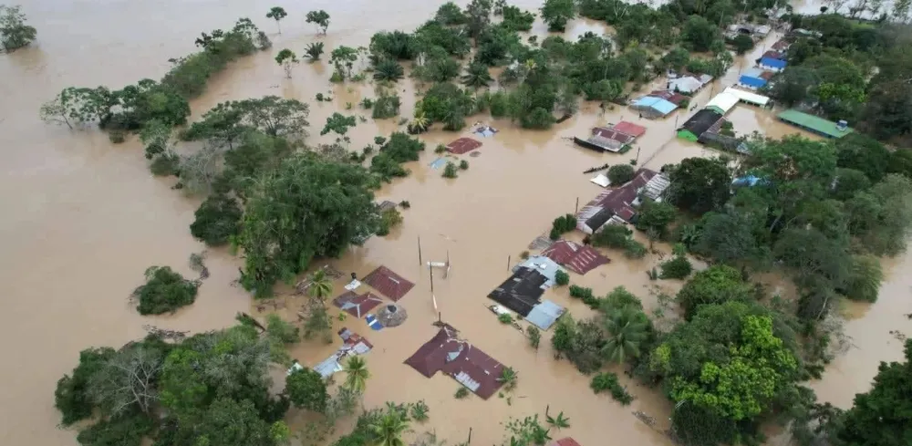 Imágenes aéreas de inundaciones en Córdoba