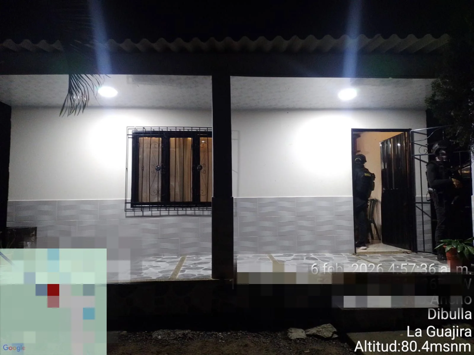 Vivienda allanada en Dibulla, La Guajira.