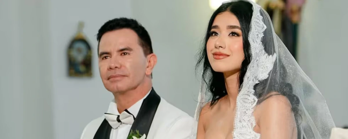 La pareja se casó en la capilla de Arabia, corregimiento de Risaralda que vio crecer a Jhonny Rivera.