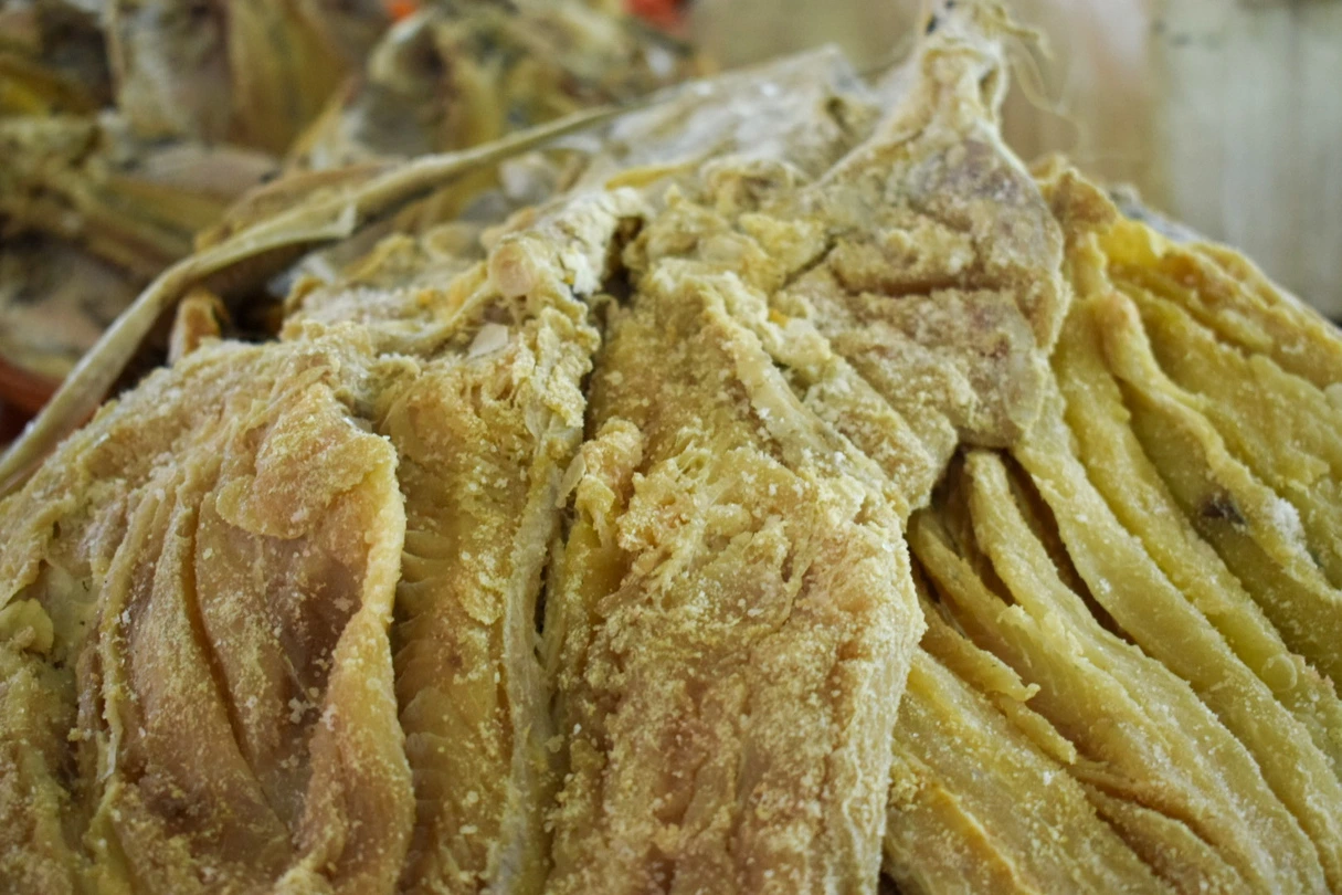 Pescado seco en el Pabellón de Pescado de Valledupar. Foto: Said Armenta.