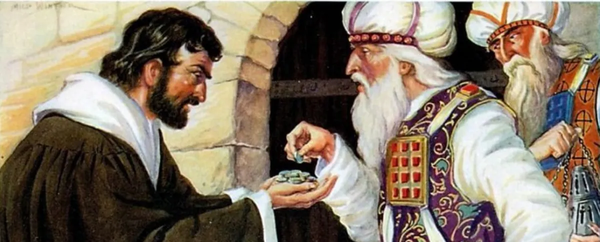 El origen del Miércoles Santo se encuentra en los relatos de los evangelios, donde se narra cómo Judas negocia la entrega de Jesús.