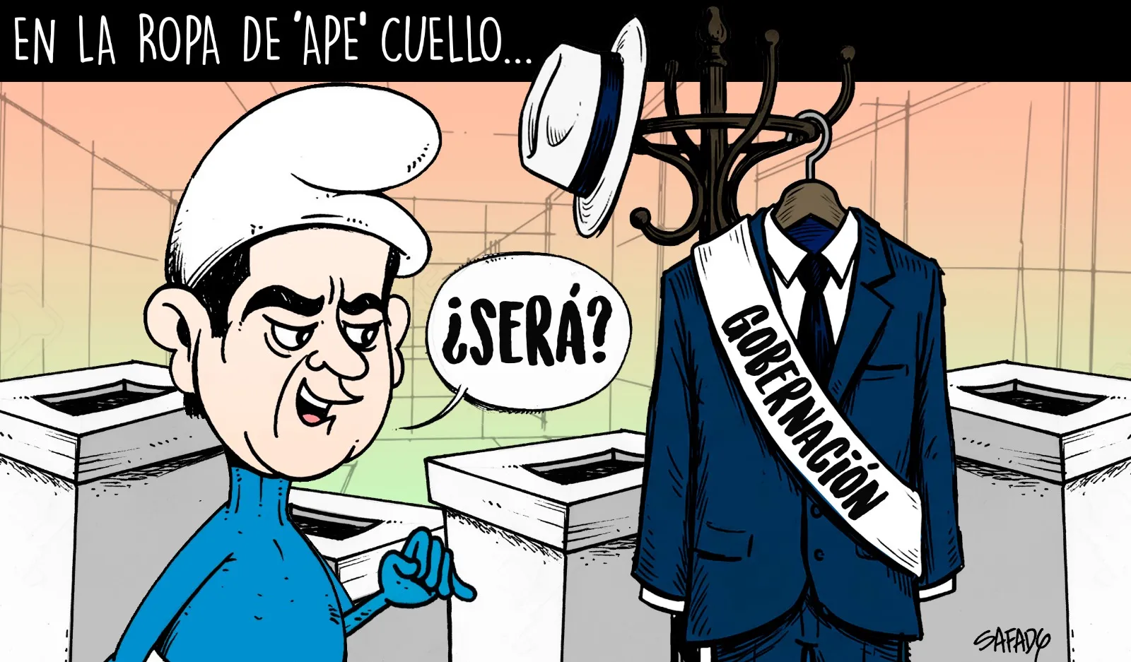 En la ropa de ‘Ape’ Cuello…