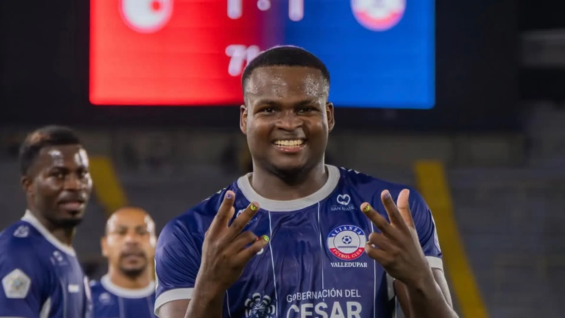 Yeiner Londoño marcó su primer gol con la camiseta de Alianza Valledupar.