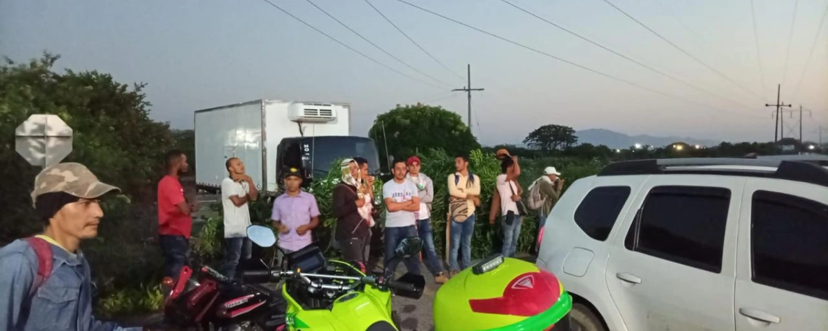 El bloqueo se extendió al corregimiento de Aguas Blancas.