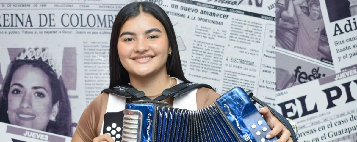 Sara Rhenals, acordeonera y reina menor del Festival Vallenato 2022, busca ahora la corona en la categoría mayor del certamen.