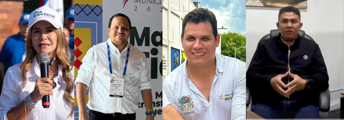 web-Elvia Milena Sanjuán, Fabián Martínez, Leo Hernández y el abogado.