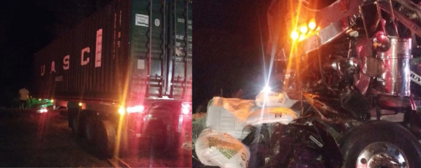 Tragedia en vía de Bosconia, Cesar: un conductor muerto y otro en UCI tras fuerte choque de tractocamiones 