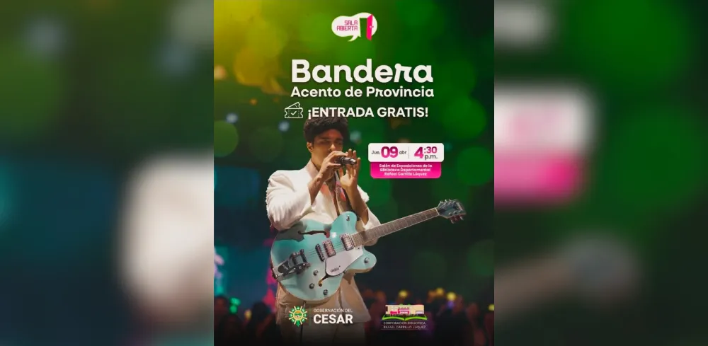 El cantautor vallenato conversará con el escritor Luis Barros Pavajeau este jueves 9 de abril. Un encuentro gratuito que busca celebrar la identidad cultural del Cesar a través de la música en vivo y la palabra