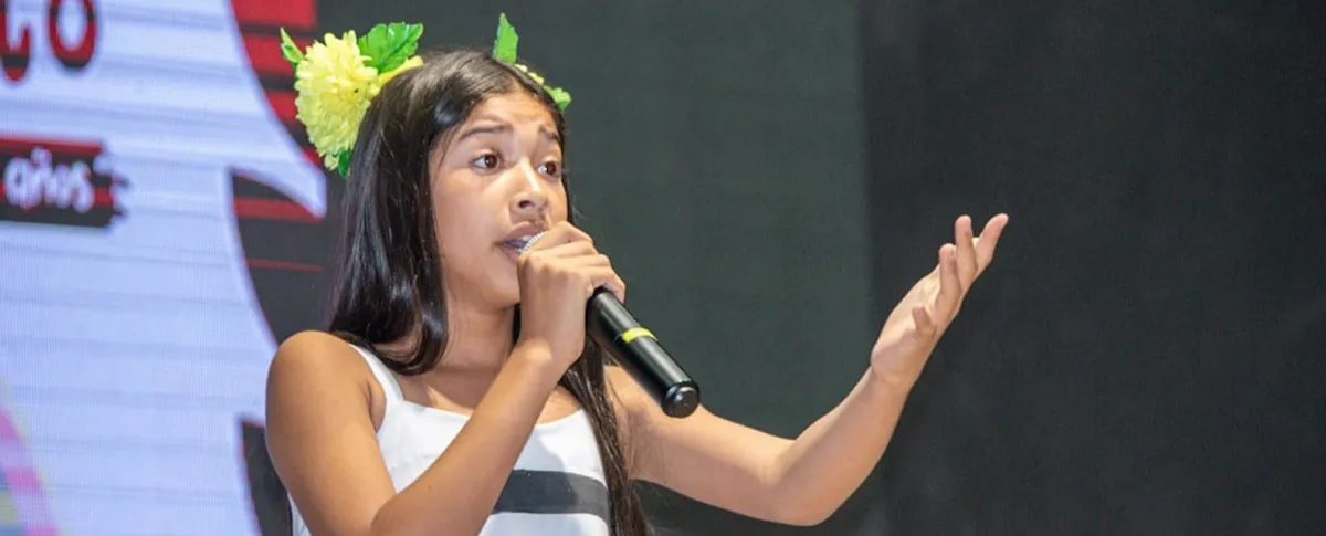 Shaira López, ganadora de ‘La Voz Infantil del Vallenato’ en homenaje a Omar Geles en 2025.