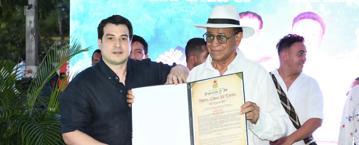 Andrés ‘El Turco Gil’ fue reconocido por el Concejo de Valledupar.