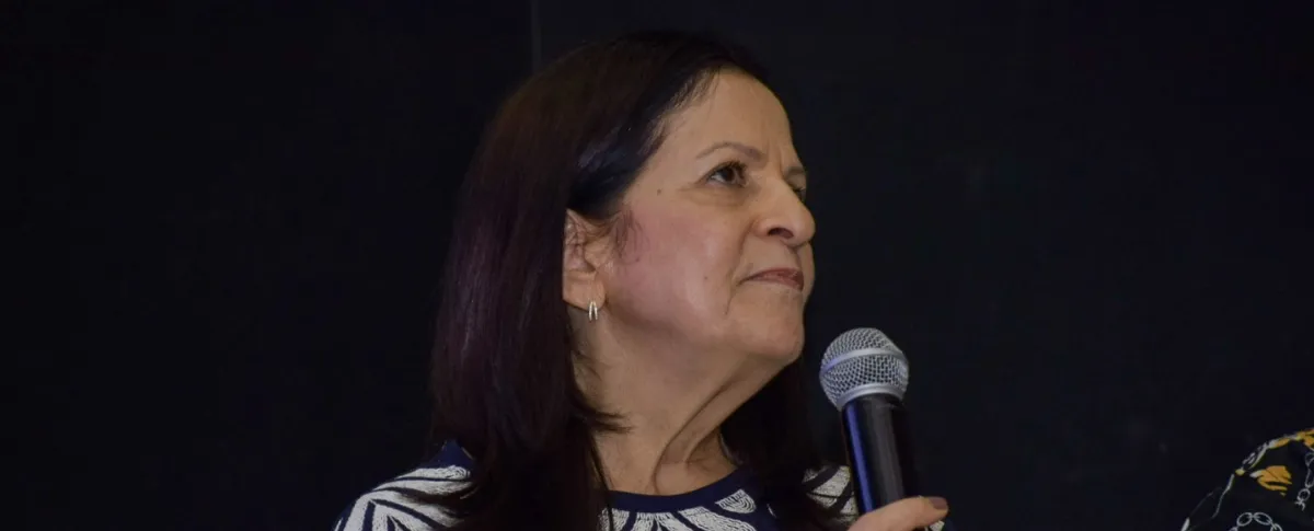 Clara Cabello, viuda de Rafael Orozco, hizo parte del foro ‘Historia Viva del Vallenato: Binomio de Oro’. Foto: Said Armenta.