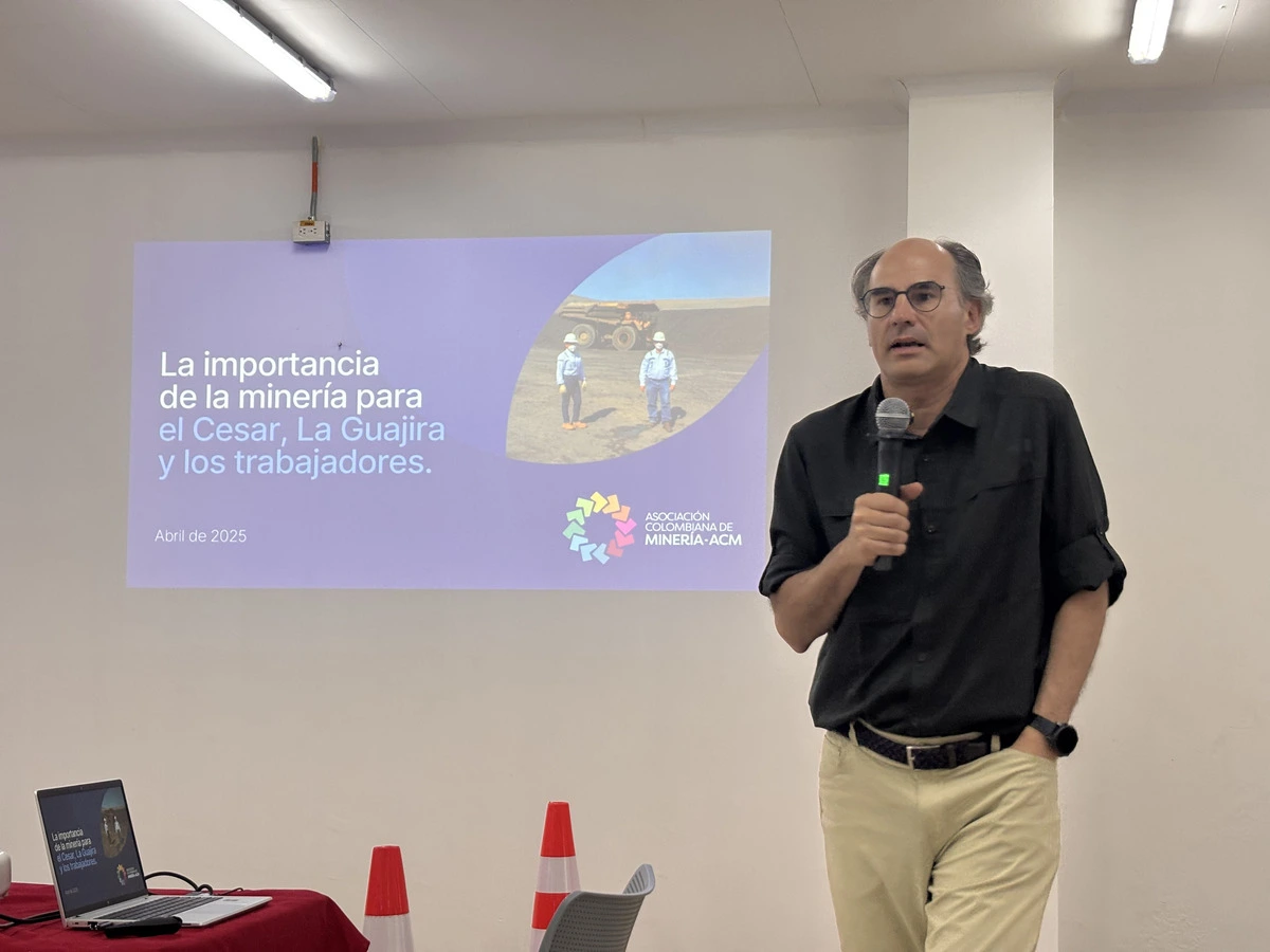 Juan Camilo Nariño, presidente de la Asociación Colombiana de Minería, durante su visita a La Jagua de Ibirico. Foto: EL PILÓN.