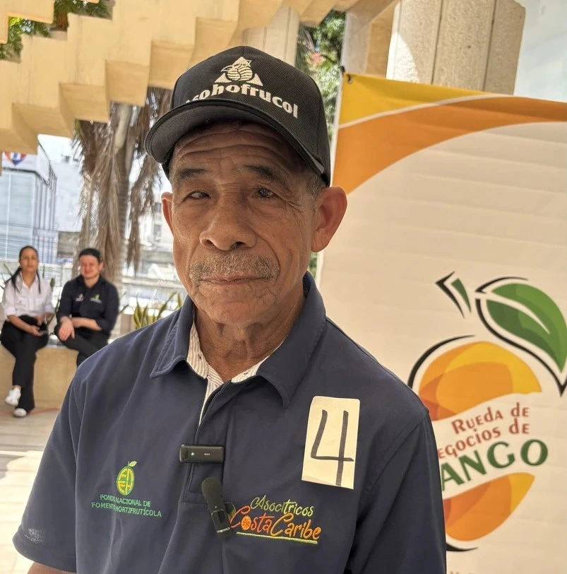 Juan Paba, representante legal de Asocítrico Costa Caribe, productor de cítricos y mango en Chimichagua. Foto: EL PILÓN.