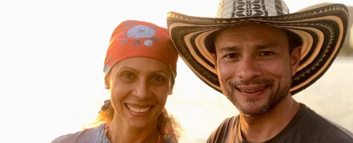 Érika Fontalvo y su esposo.